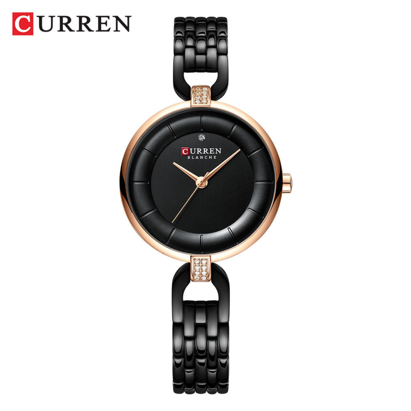 Luxury Watch Girl - นาฬิกาผู้หญิง CURREN แบรนด์หรูแฟชั่นลำลองสุภาพสตรีนาฬิกาข้อมือควอตซ์โรสโกลด์สแตนเลสสตีลนาฬิกาสำหรับสาว