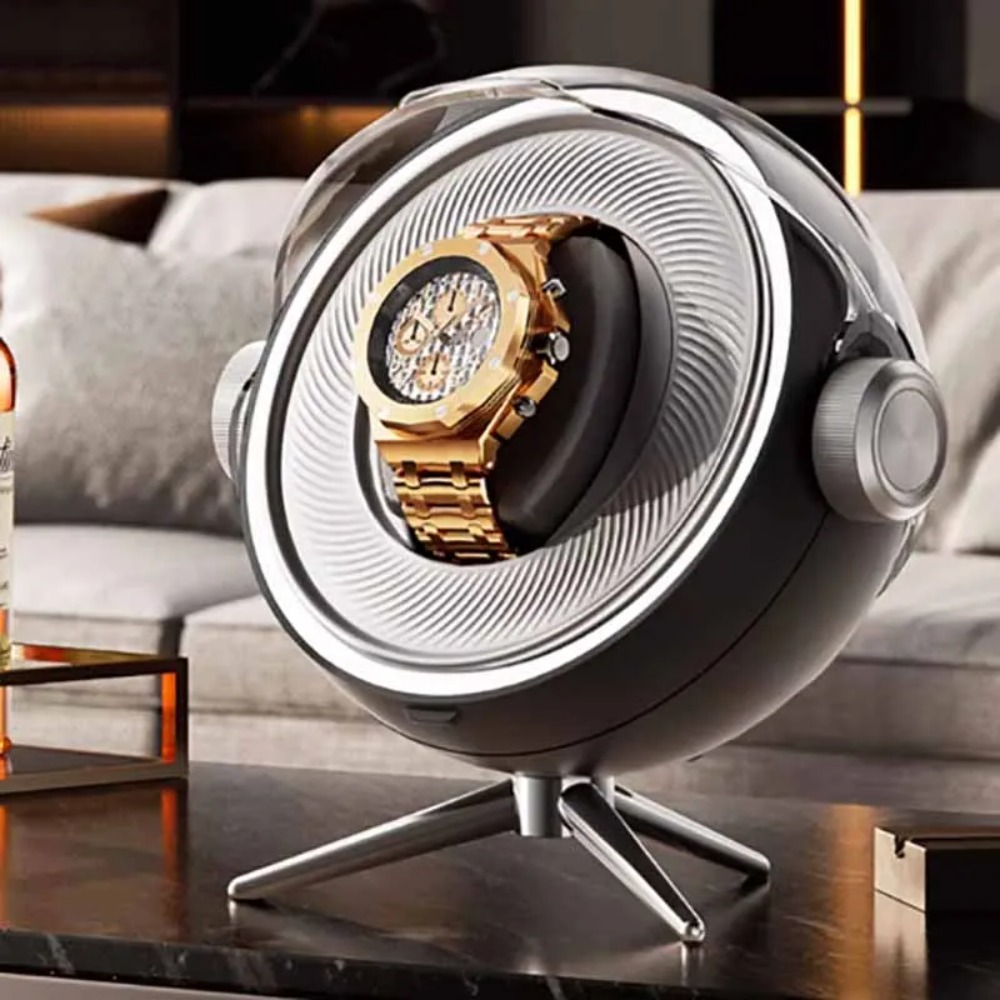 Zero Luxury Watch - กล่องเก็บนาฬิกา LED ไขลานนาฬิกาข้อมือผู้ชายหรูหราพร้อมแม่เหล็กเป็นศูนย์สำหรับใช้ในครัวเรือนอุปกรณ์ไขลานข้างเตียง