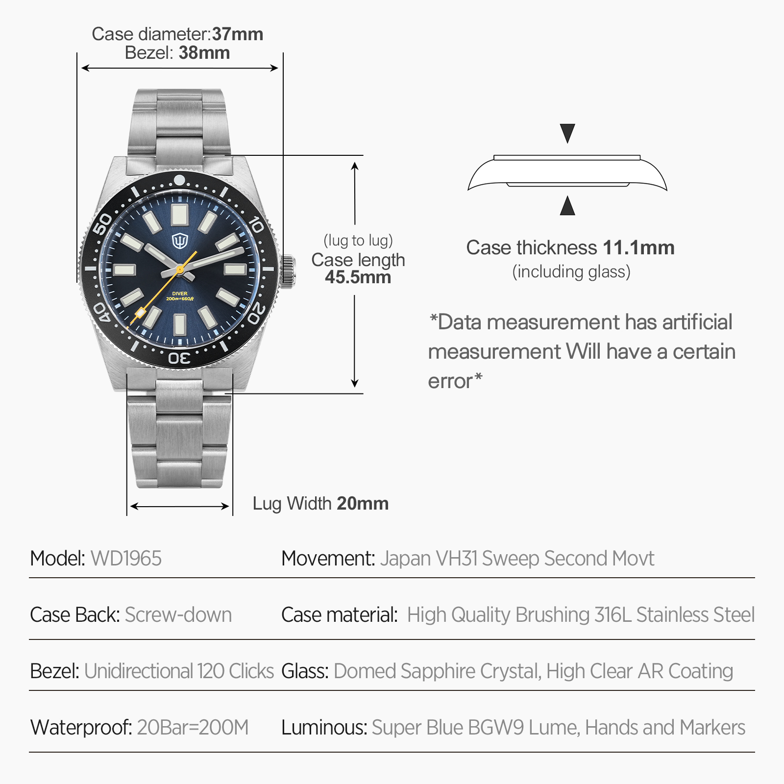 Watchdives นาฬิกาข้อมือผู้ชายร - Luxury Watch Deals บทวิจารณ์และราคา