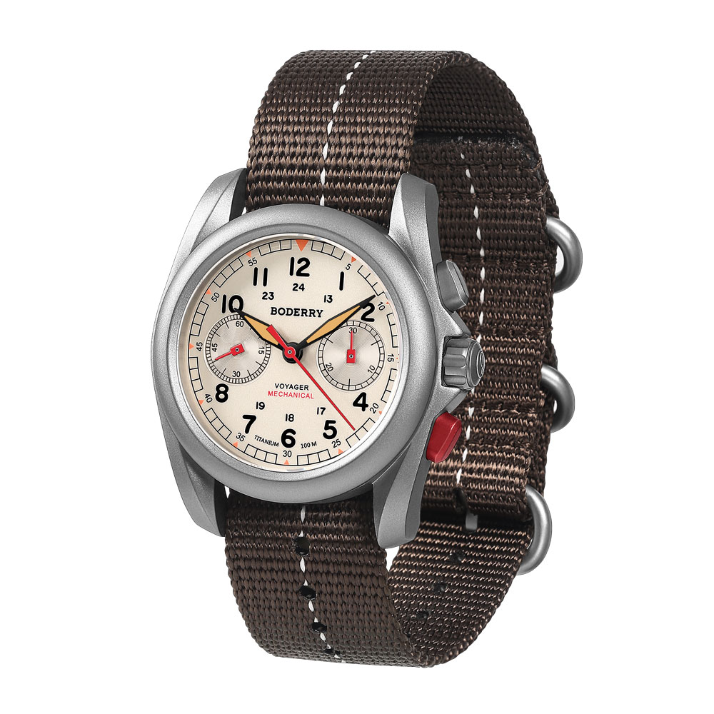 BODERRY นาฬิกาข้อมือผู้ชายไทเท - Titanium Sport Watch บทวิจารณ์และราคา