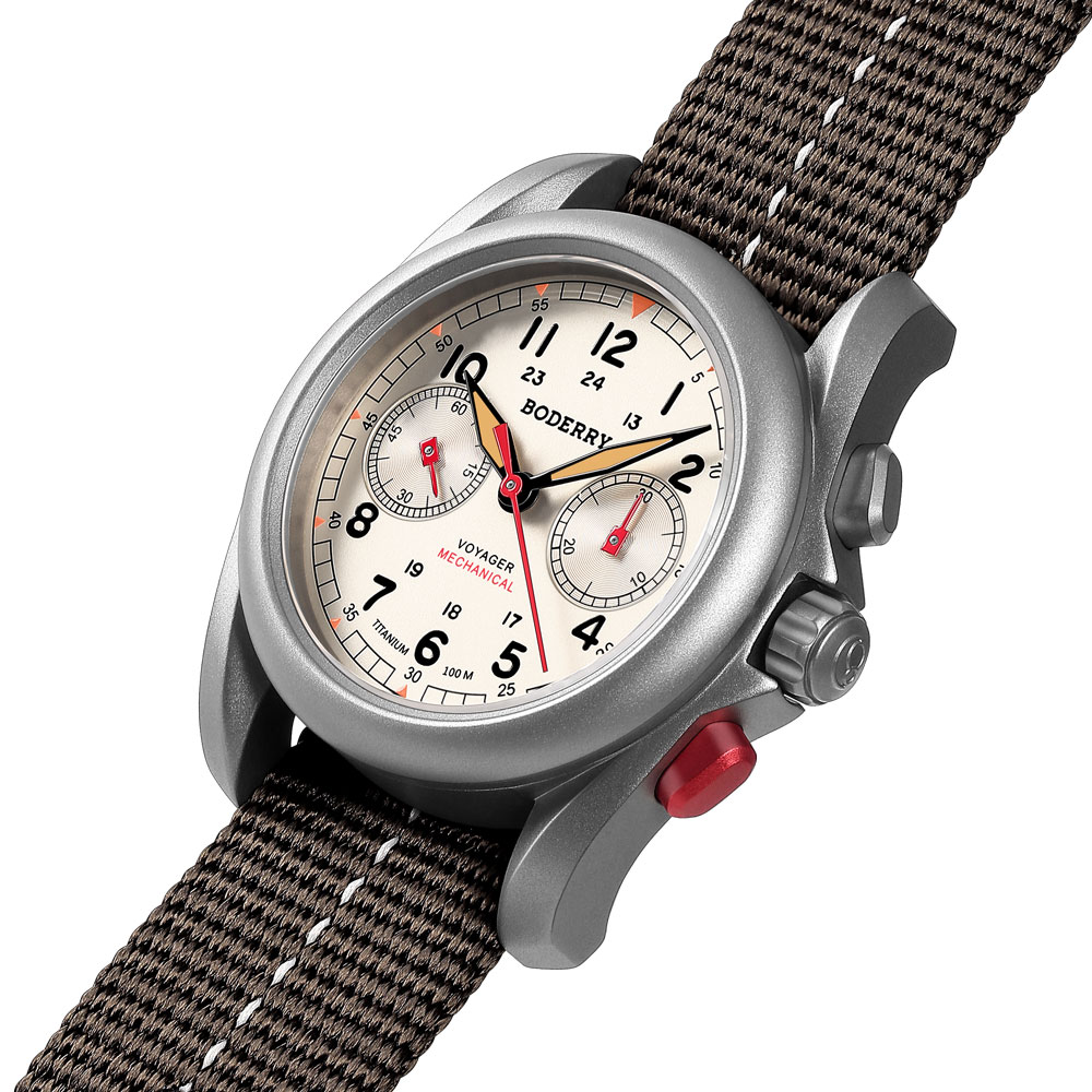 BODERRY นาฬิกาข้อมือผู้ชายไทเท - Titanium Sport Watch บทวิจารณ์และราคา