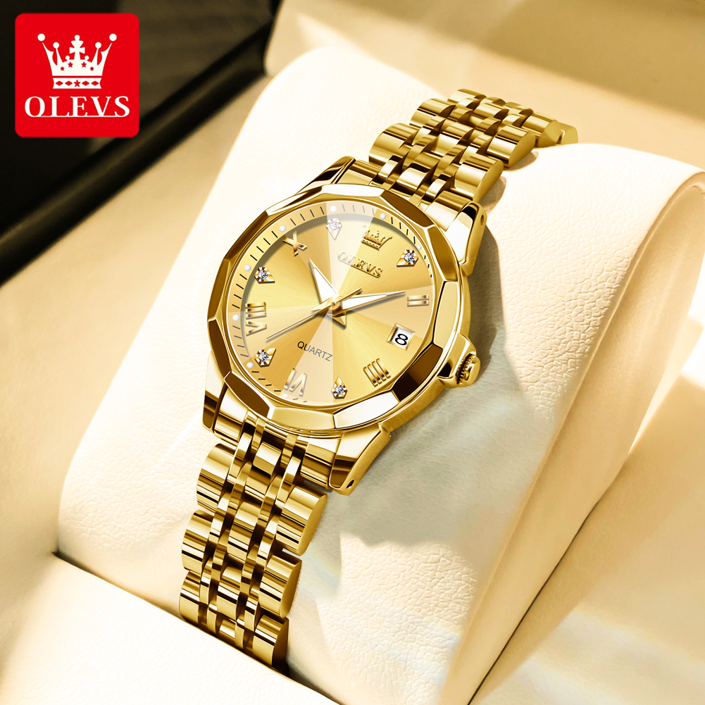 OLEVS แฟชั่นนาฬิกาสีทองสําหรับ - Luxury Watch Deals บทวิจารณ์และราคา