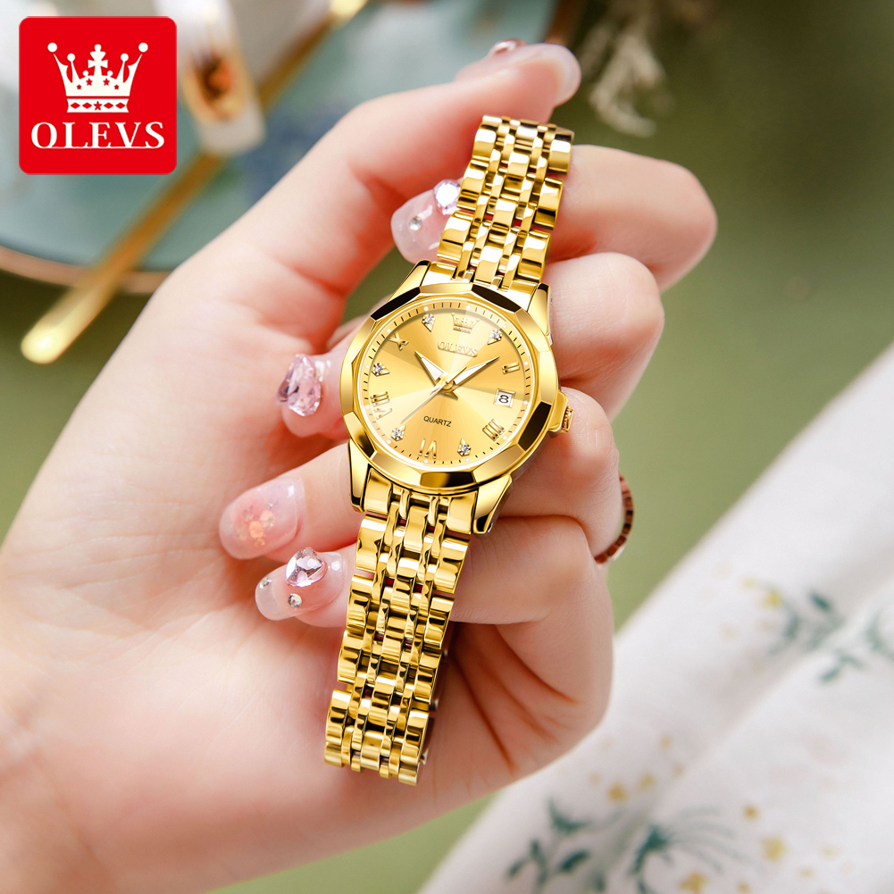 OLEVS แฟชั่นนาฬิกาสีทองสําหรับ - Luxury Watch Deals บทวิจารณ์และราคา